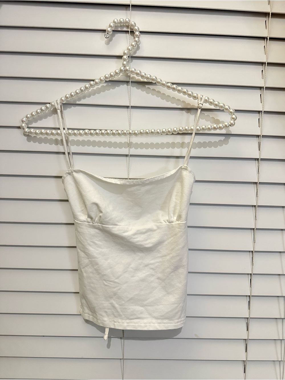 Edikted White Spaghetti Strap Tank Top
